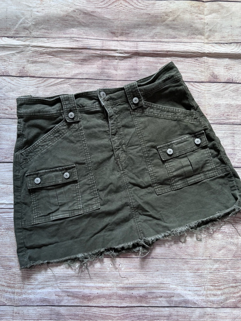 American Eagle Outfitters Olive Green Mini Skirt